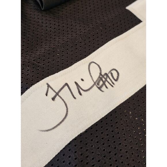 Troy Smith Autographed/Signed Jersey Beckett Sticker Black Custom Jersey - Picture 2 of 10